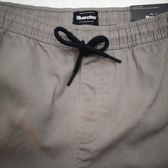 NWT Bluenotes Men's Size XL Dark Grey Elastic & Tie Waist Relaxed Cargo Jogger - Picture 13 of 16